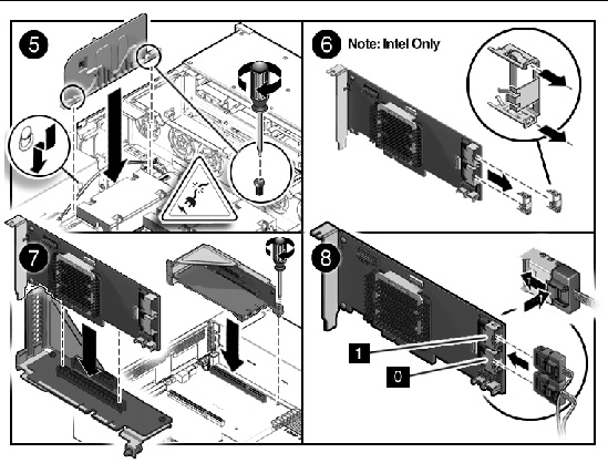 Figure showing how to install the HD cables.