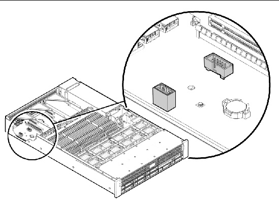Figure showing the internal USB port location.