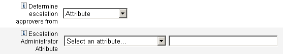 Determining escalation approvers by attribute.