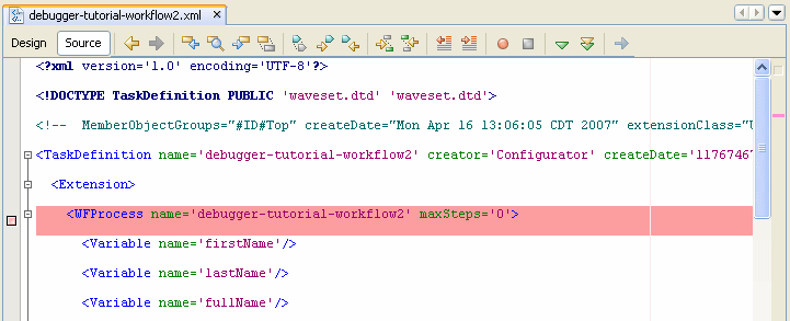 New Breakpoint in debugger-tutorial-workflow2.xml