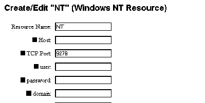 Create/Edit dialog for Windows NT resource