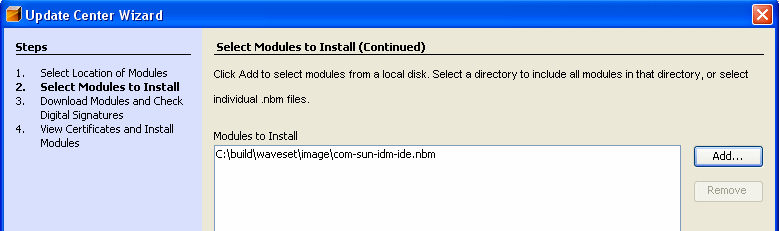 ɲáפ򥯥åIdentity Manager IDE .nbm ⥸塼򻲾Ȥ򤷤ޤ