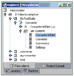 Screenshot showing the Explorer's Filesystems window. 