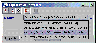 Screenshot showing the list of emulators.