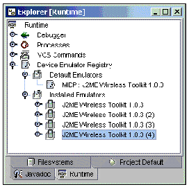Screenshot showing the four installed emulators in the Explorer window.