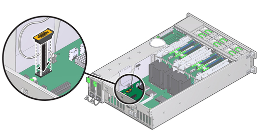 image:Figure showing installation of the system configuration PROM.