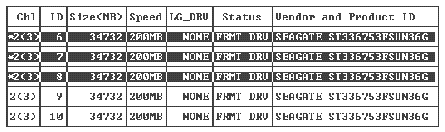 Screen capture shows a list of available physical drives with three selected drives marked with an asterisk.