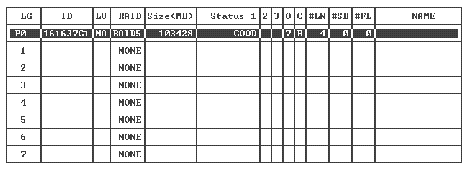 Screen capture shows logical drive configuration.