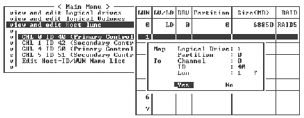 Screen capture shows settings listed in the confirmation screen with "Yes" selected.