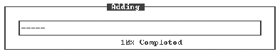 Screen capture showing the progress bar.