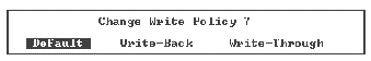 Screen capture showing the displayed Write Policy options.