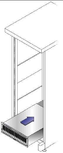 Figure showing the placement of the array at the bottom of the cabinet.
