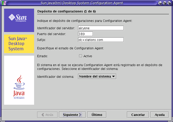 Dep&oacute;sito de configuraci&oacute;n de Configuration Agent