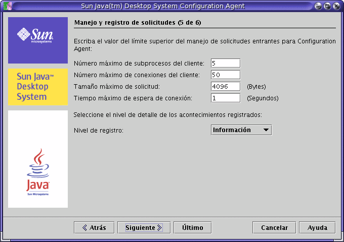 Manejo de peticiones y registro cronol&oacute;gico de Configuration Agent