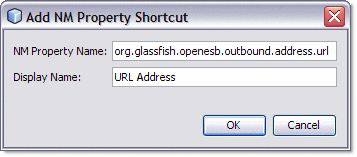 Image shows the NM Property Shortcut dialog box
