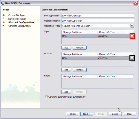 New WSDL Document Input Output