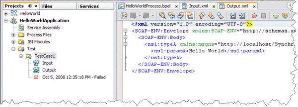 Image shows the Source Editor containing the Input.xml
as described in context