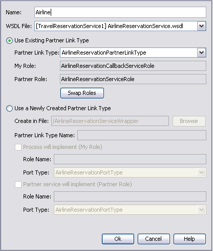 PartnerLink property editor