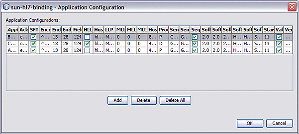 Image shows the Application Configuration property
editor