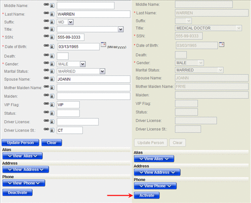 Figure shows a source record to be activated
on the MIDM.
