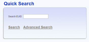 Figure shows the Quick Search box on the Dashboard.