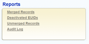 Figure shows the Reports box on the Dashboard.