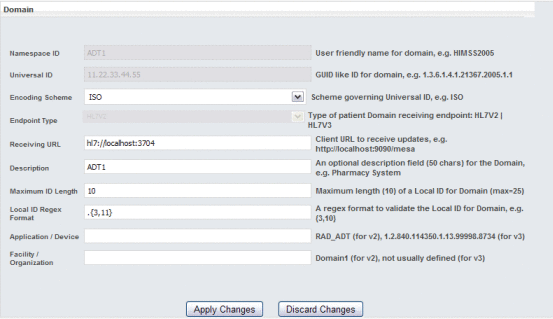 Figure shows the Domain Manager in edit mode.