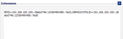 Figure shows a message extension.