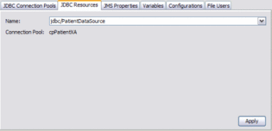 Figure shows the JDBC Resources tab of the GlassFish
Configuration window.