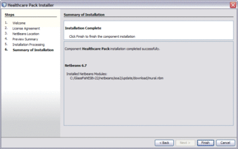 Figure shows the Summary of Installation window
of the Installer.