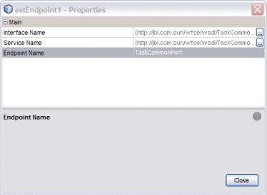 Figure shows the completed endpoint properties.