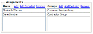 Figure shows an excluded LDAP group.