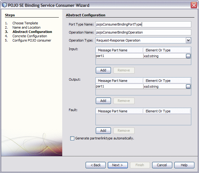 Figure shows an example of an HTTP Binding Component
configuration.