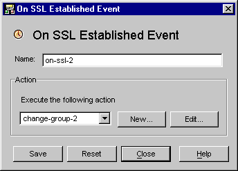 On SSL Established Event window.

