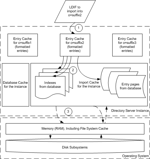 Bulk loads use entry and import caches.
