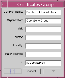 You can use this dialog box to define the certificate group.
