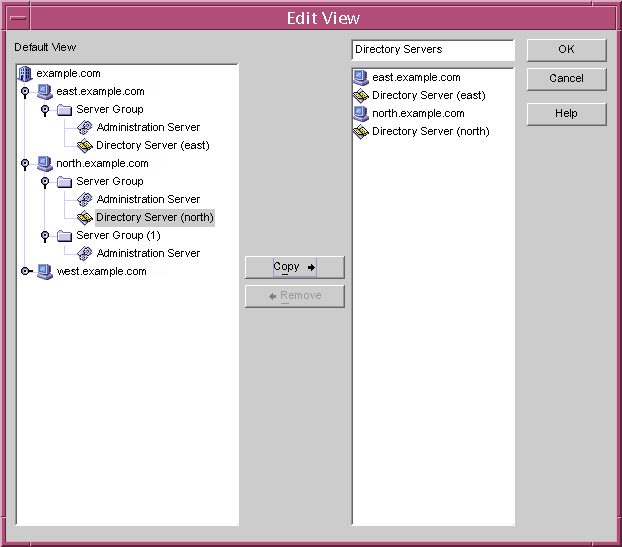 The figure shows customization of a navigation tree view.
