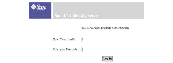SecurID Authentication Login Requirement Screen