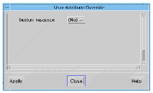 The Override Attribute dialog.