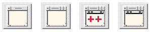 Application Shell, Top Level Shell, Dialog Shell and Session Shell icons.