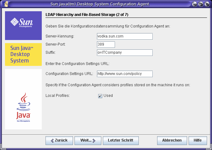 LDAP-Hierarchie und dateibasierte Speicherung