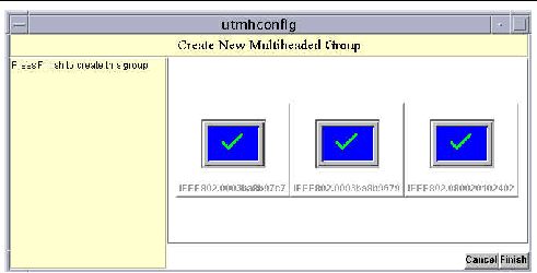 Use utadm and utmh to administer multihead configurations.