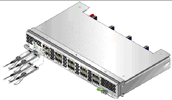 The figure shows four optical cables connecting to the HBA.