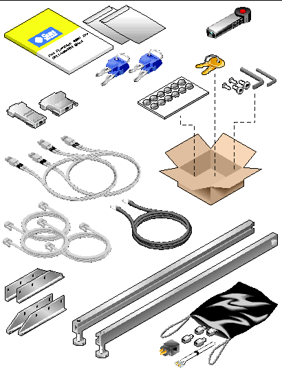 Illustrated parts listing of the ship kit for the base cabinet.