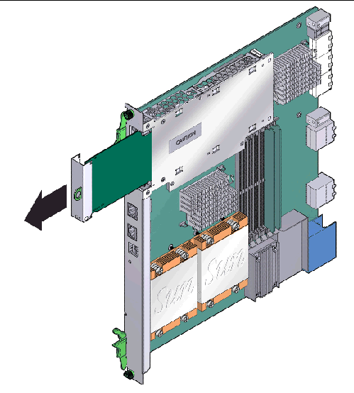 Figure showing the removal of an AMC filler panel.