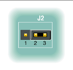Figure showing Jumper 2 in the run position.