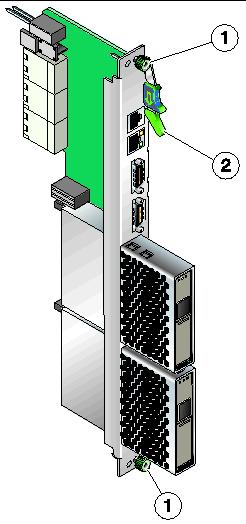 Figure showing the ARTM latch and locking screw.