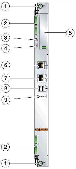 Figure showing the Sun Netra CP3250 Blade Server.