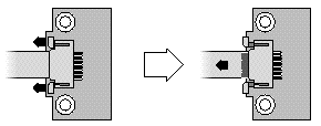 Figure showing the ribbon cable being detached from the LED module.