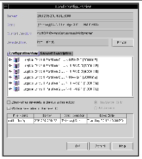 Screen capture showing the Load Configuration window with the Configuration View tab displayed.